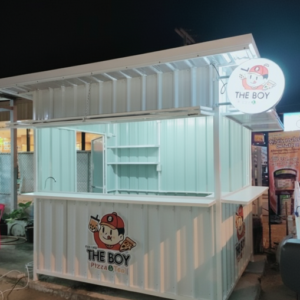 Booth Resto Pizza Mini Desain Bersih & Fungsional